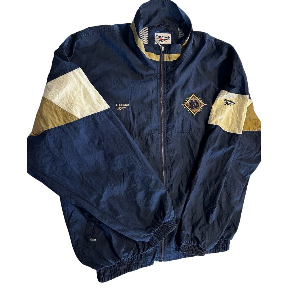 Vtg 1990s Starter Notre Dame Fighting Irish windbreaker jacket Men’s Sz XL Sport